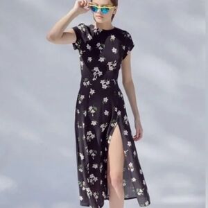 NWT URBAN OUTFITTERS Open Back Dress With Flowers Pattern